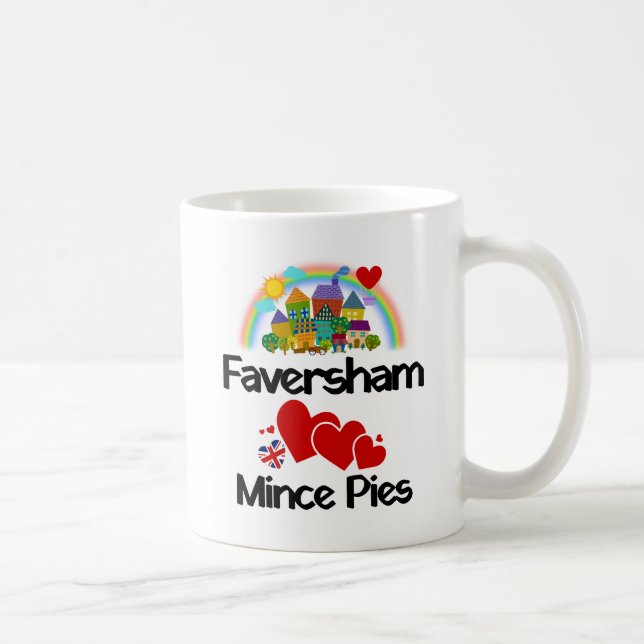 Faversham, Kent UK Loves Mince Pies Coffee Mug (Right)