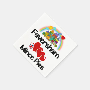 Faversham, Kent UK Loves Mince Pies Napkin