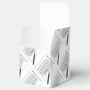 FAVOR BOXES - BOURBON LOVERS SHOPPING LIST