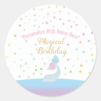 FAVOR STICKER | mermaid tail birthday