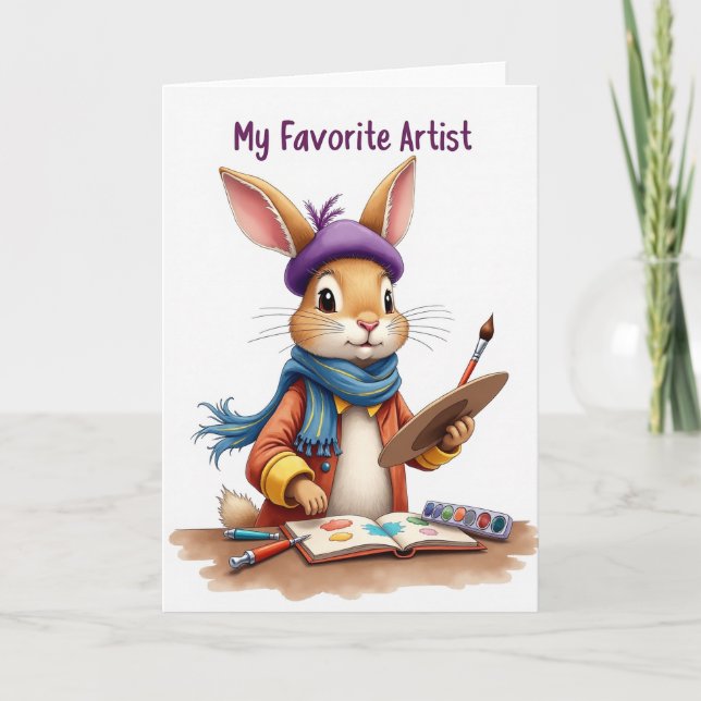 Favorite Artist Bunny Card (Front)