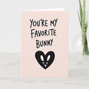 Favorite Bunny Heart Art Card