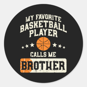Favorite Bysketbyll Player Brother Family Byller B Classic Round Sticker