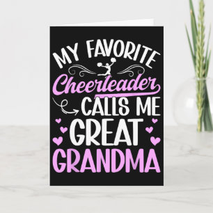 Favorite Cheerleader Great Grandma Cheer Great Gra Card