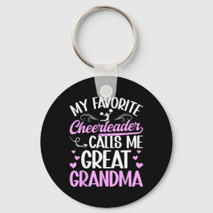 Favorite Cheerleader Great Grandma Cheer Great Gra Key Ring