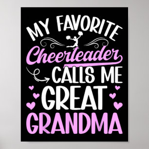 Favorite Cheerleader Great Grandma Cheer Great Gra Poster