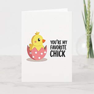 Favorite Chick Cute Bird Card