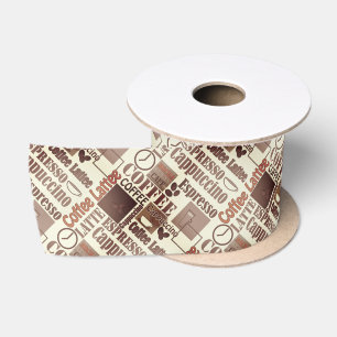 Favorite coffee satin ribbon