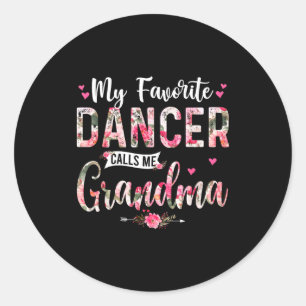 Favorite dancer call grandma happy mother's dayFav Classic Round Sticker