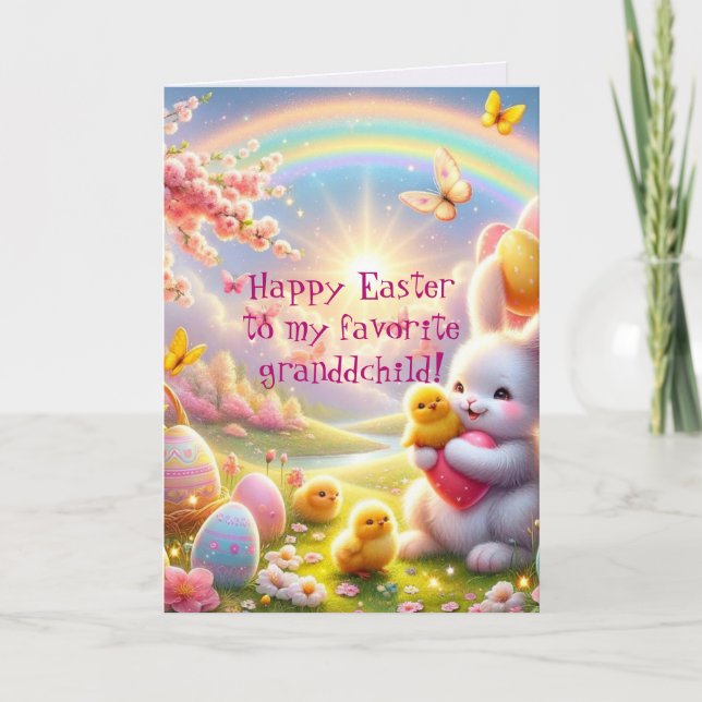 FAVORITE GRANDCHILD EASTER CARD (Front)