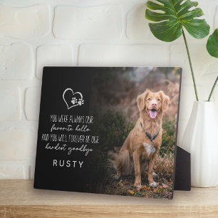 Favorite Hello Hardest Goodbye Pet Memorial Plaque