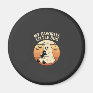 Favorite Little Boo Halloween Ghost Baby Retro Sun Magnet