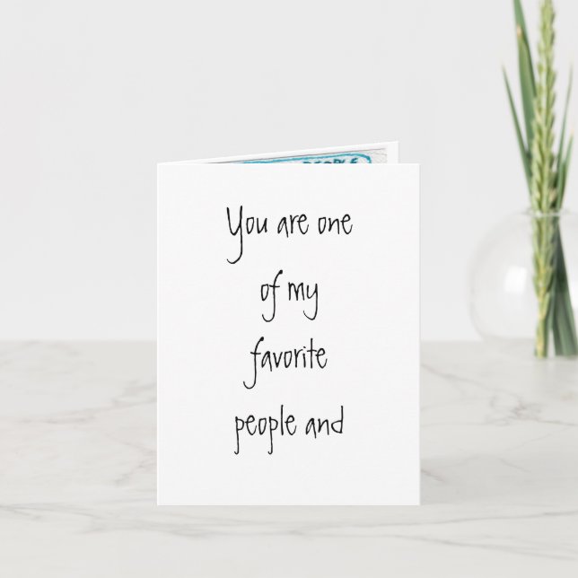 Favorite People - Birthday Card (Front)