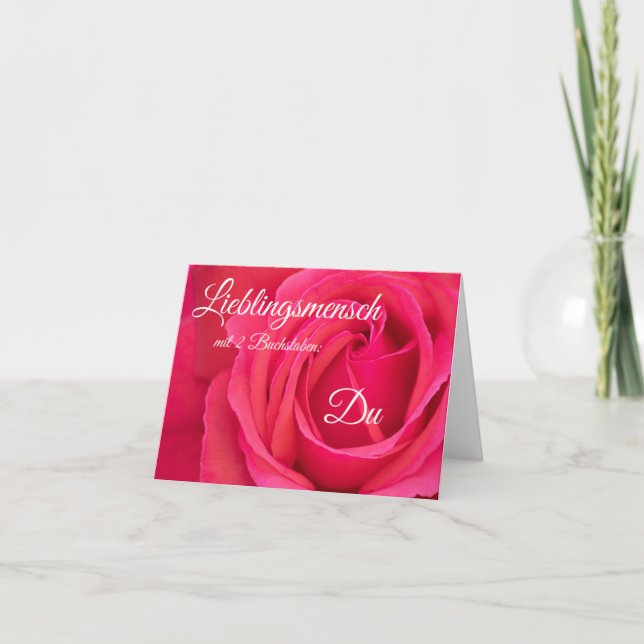 Favorite person with two letters: You! Card (Front)