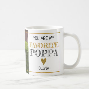 Favorite Poppa Grandpa Grandchild Custom Photo Coffee Mug