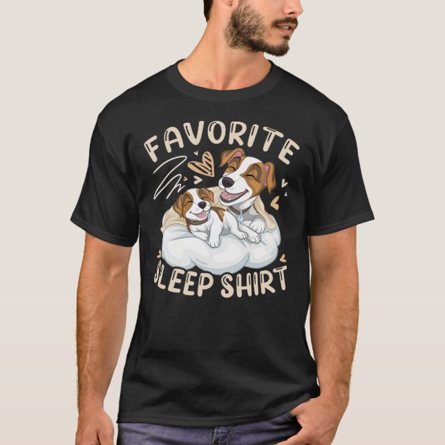 Favorite Sleep Shirt, Jack Russell Terrier with Pu T-Shirt (Front)