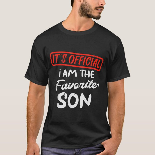 Favorite Son Funny Family Men Boys Kids Youth Teen T-Shirt (Front)