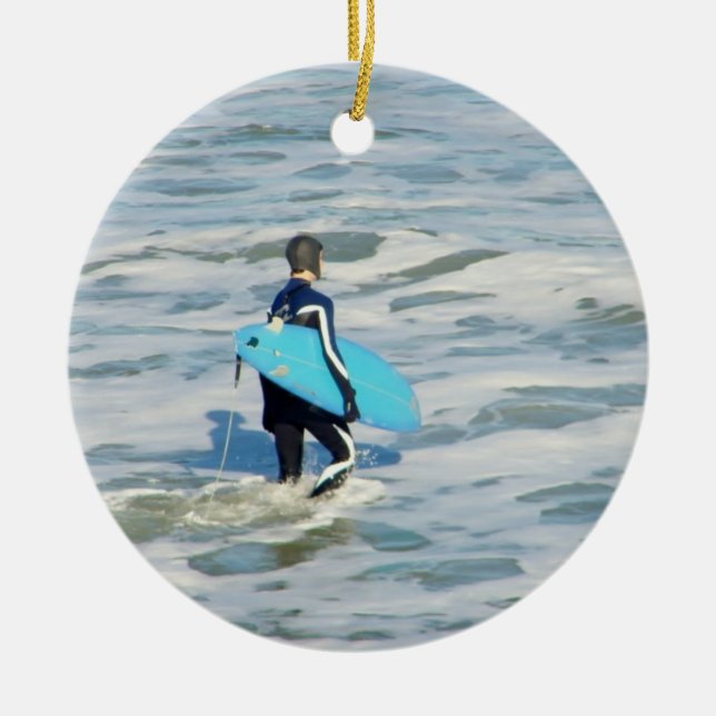 **FAVORITE SURFER'S** CERAMIC ORNAMENT (Front)