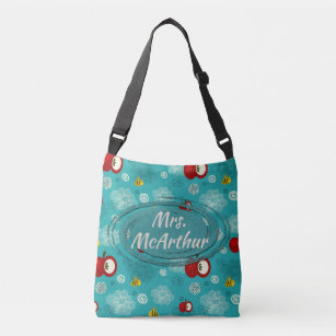 Favorite Teacher | Apple Buzzin Bee Personalized Crossbody Bag