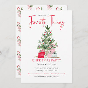 Favorite Things Christmas Party Invitation