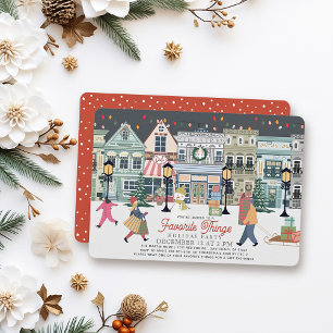 Favorite Things Christmas Town Holiday Party Invitation