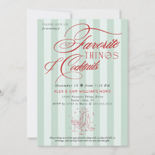 Favorite Things & Cocktails Holiday Gift Exchange Invitation