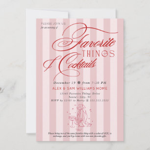 Favorite Things & Cocktails Holiday Gift Exchange Invitation