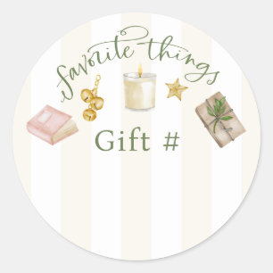 Favorite Things Gift Exchange Stickers
