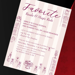 Favorite Things Holiday Book & Wine Club Party Invitation