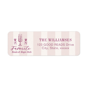 Favorite Things Holiday Book & Wine Club Party Return Address Label