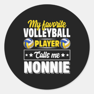 Favorite volleyball player calls nonnie mother's classic round sticker