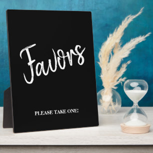 Favors Black wedding sign tabletop Plaque