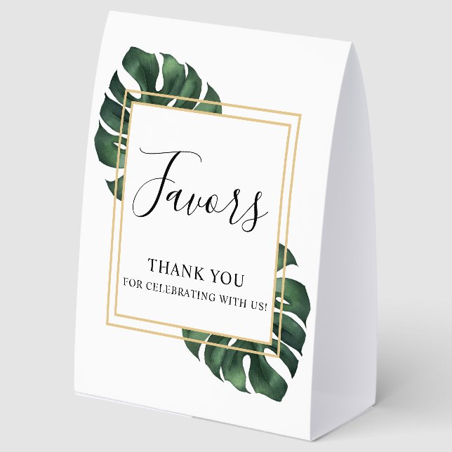 Favors Monstera Leaf Wedding  (Front)
