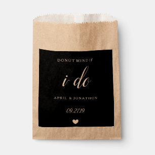 Favour Bag - Doughnut Mind if I Do Heart Black