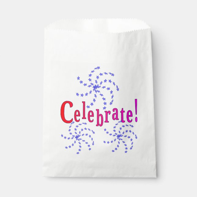 Favour Bag - Fireworks Celebration (Front)