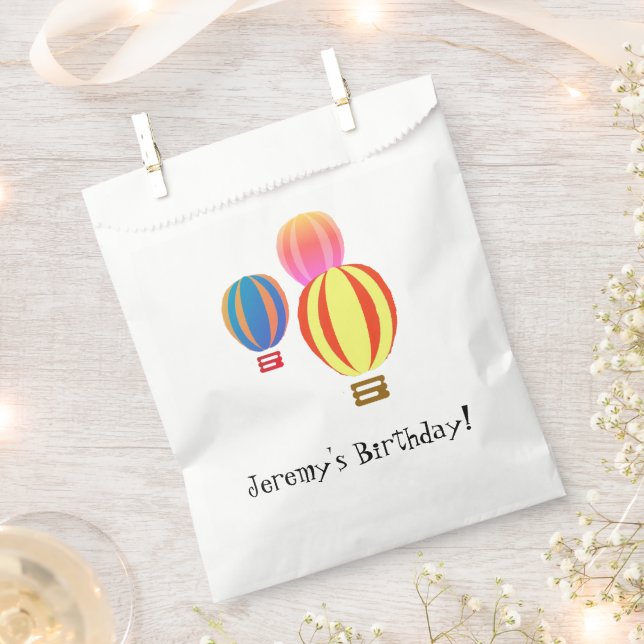 Favour Bag - Hot Air Balloons with Text (Clipped)