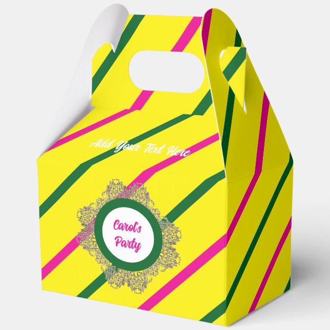 Favour Box 5 Yellow(Pink Green) RFPMDesigns©️2024 (Front)
