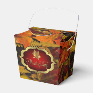 Favour Box - Autumn Leaves Happy Thanksgiving