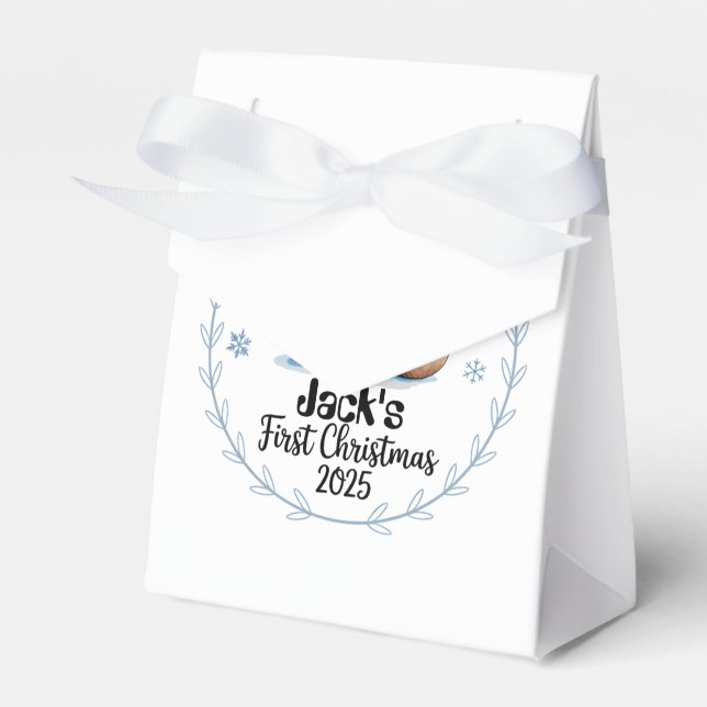 Favour Box-Baby’s First Christmas Favour Boxes (Front Side)
