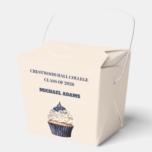 Favour Box-| Custom Name Class Year Party Favour Box (Front)