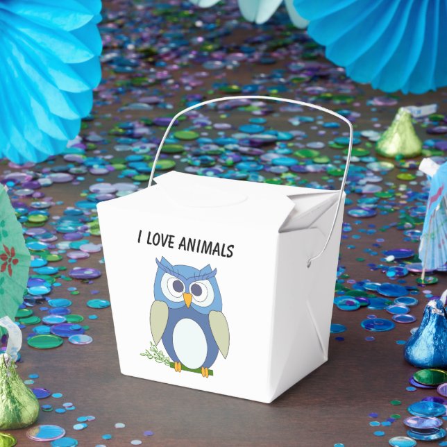 Favour Box "I Love Animals" (Party)