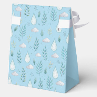 “Favour Box – Light Blue Winter Ornament Gift Box”