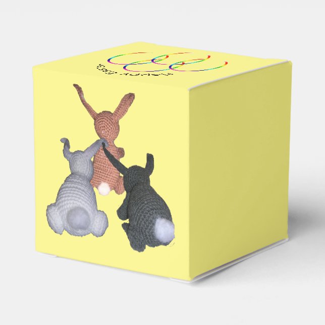 Favour Box - Three Bunnys and Four Eggs (Back Side)