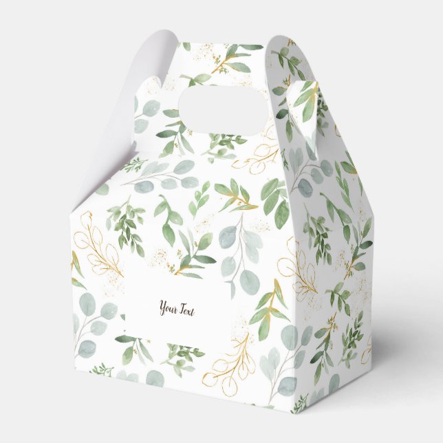 Favour Box watercolor leaf (Front Side)