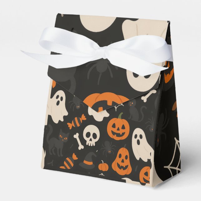 Favour box with Halloween pattern image (Front Side)