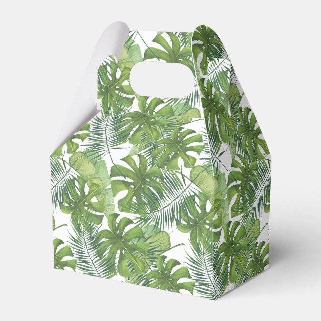 Favour Boxes - Tropical Leaves (Front Side)