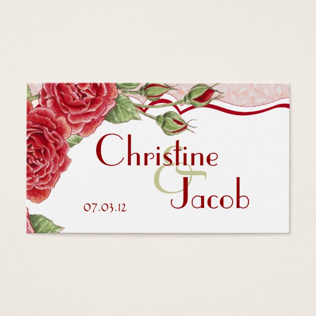 Favour Gift Tag - Rambling Rose (Front)