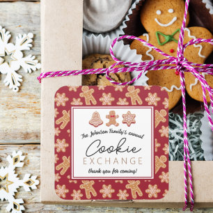 Favour Label Sticker Christmas Cookie Exchange