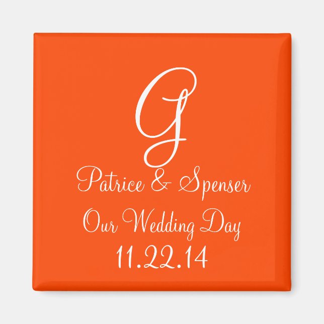 Favour Orange Red High End Matching Colour Magnet (Front)