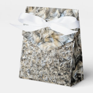 Favour party box , wool fur fluff, 5 options